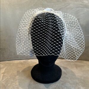 Elegant White Veil Headband